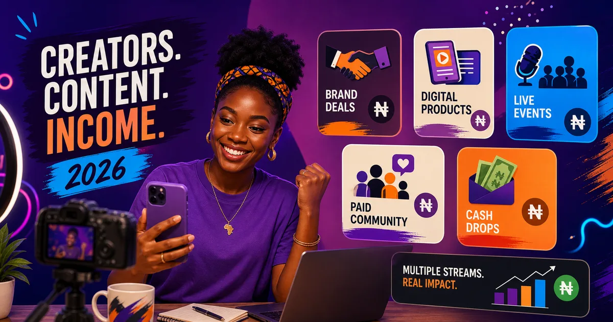 Goodiebag blog image for How Nigerian Creators Are Actually Making Money in 2026, showing Nigerian social gifting and Naira claim context.