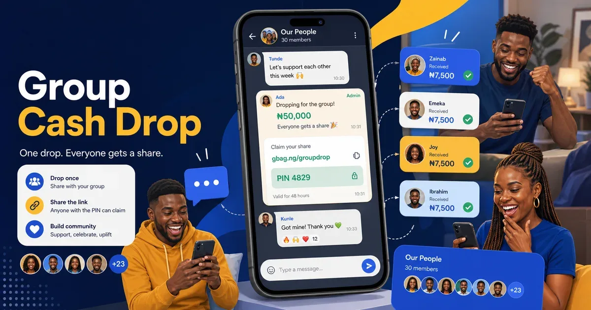 Goodiebag blog image for Mobile-First Money Gifting: How to Get Your Goodiebag Link into WhatsApp Stories, showing Nigerian social gifting and Naira claim context.